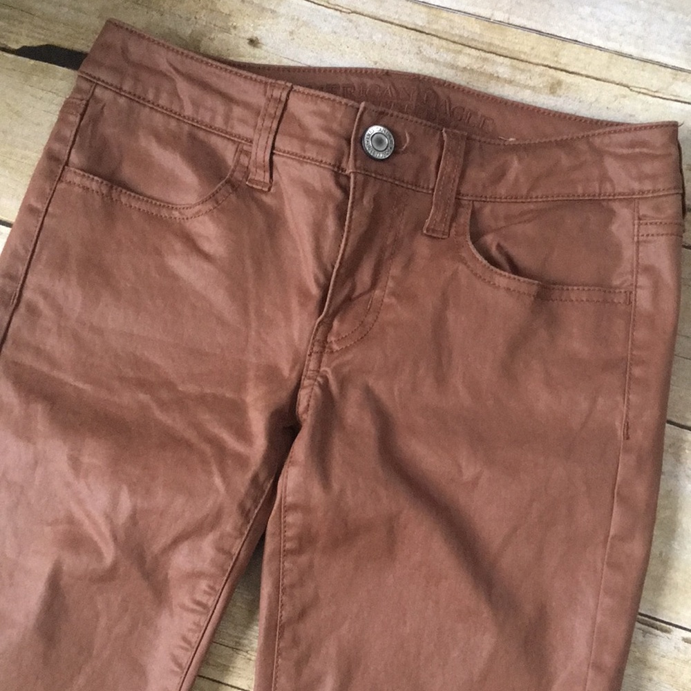 AEO Brown Stretch Jeggings Size 00 - Picture 2 of 7